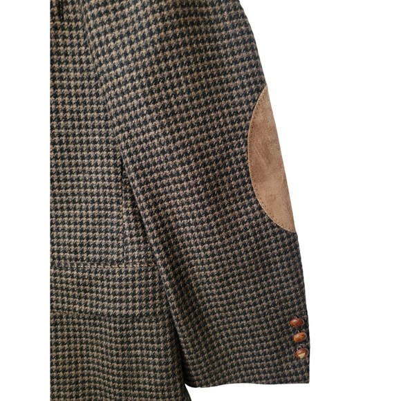 Mark Alexander Wool Blend Elbow Patch Blazer Sport Coat Tweed 40 Made in USA VTG - Picture 5 of 13